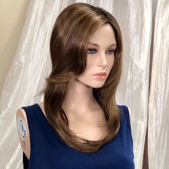 NWT Noriko Shilo Almond Spice-R Long Mid-Back Length Monofilament Wig - Picture 2 of 8